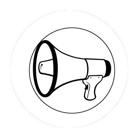 BADGESAGOGO.FR - Badge 25mm Megaphone