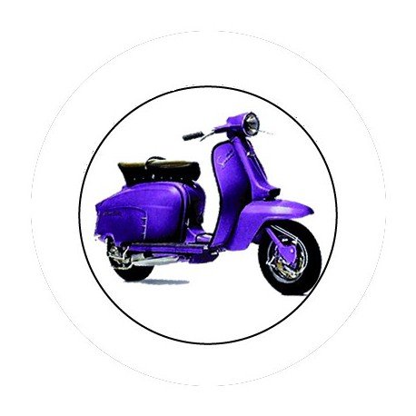 BADGESAGOGO.FR - Badge 25mm Vespa violet