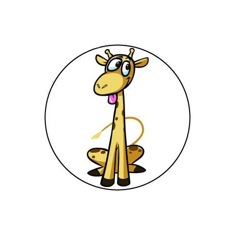 BADGESAGOGO.FR - Badge 25mm Girafe