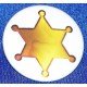 Badge 25mm etoile de sheriff