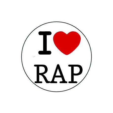 Badge 25mm I LOVE RAP
