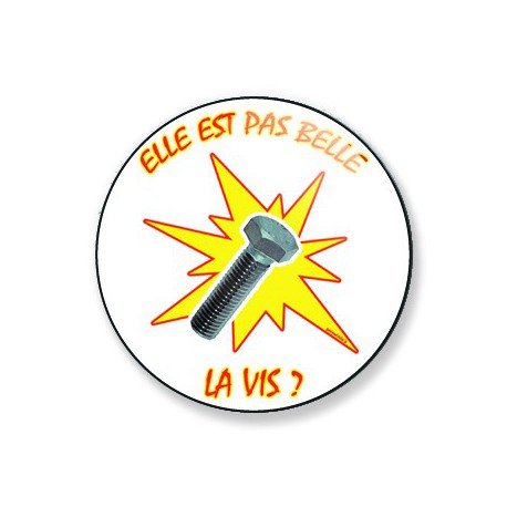 Badge elle est pas belle la vis 25 mm
