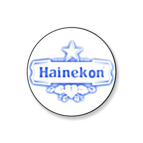 Badge hainekon bleu et blanc 25 mm