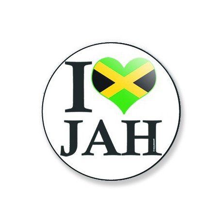 Badge i love jah 38 mm