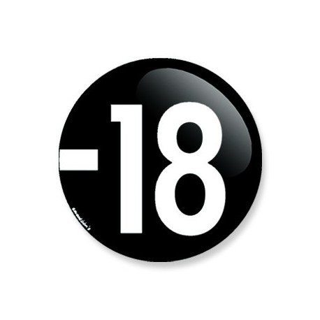 Badge moins 18 38 mm