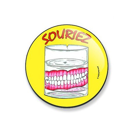 Badge souriez 59 mm