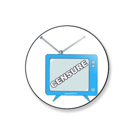 Badge télé censure 38 mm