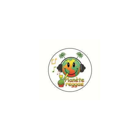 Badge planete reggae 25 mm