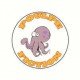 Badge poulpe fiction 25 mm