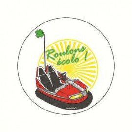 Badge roulons écolo 38 mm