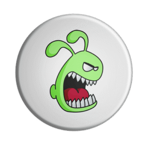 BADGESAGOGO.FR - Badge Monstre vert