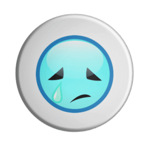 BADGESAGOGO.FR - Badge Smiley triste