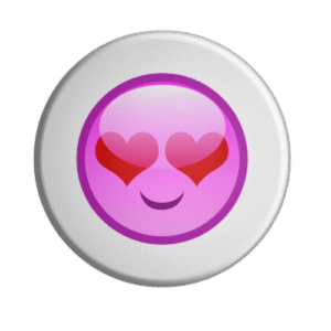 BADGESAGOGO.FR - Badge Smiley amoureux
