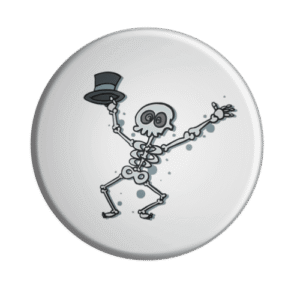 BADGESAGOGO.FR - Badge Squelette chapeau