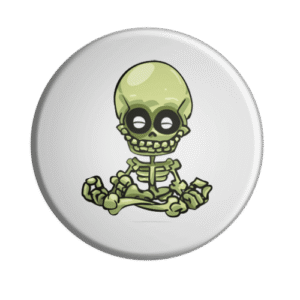 BADGESAGOGO.FR - Badge Squelette zen