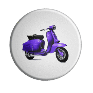 BADGESAGOGO.FR - Badge Vespa violet