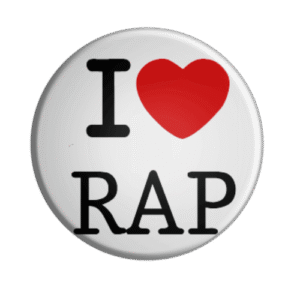 BADGESAGOGO.FR - Badge I LOVE RAP