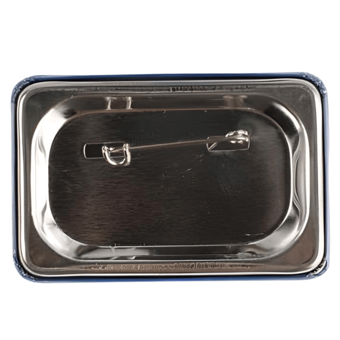 BADGESAGOGO.FR - Badge 100% personnalisé rectangulaire (6 x 4 cm) arrière