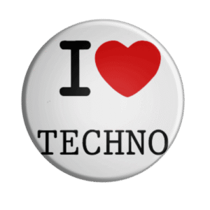 BADGESAGOGO.FR - Badge I LOVE TECHNO
