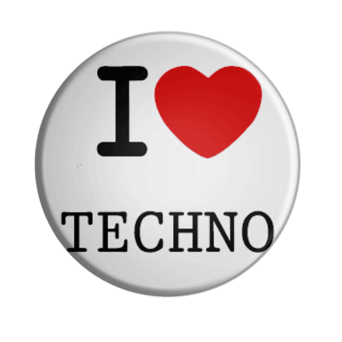 BADGESAGOGO.FR - Badge I LOVE TECHNO