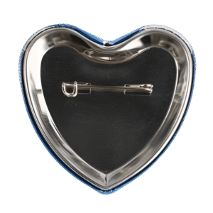 BADGESAGOGO.FR - Arrière du Badge 100% personnalisé en forme de coeur