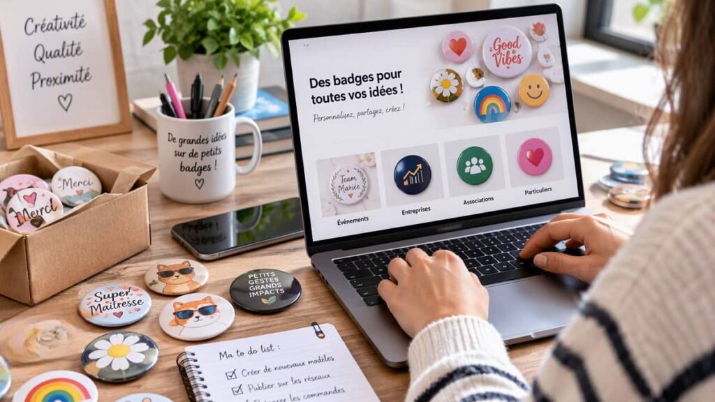 Fabrication de badges personnalisés pour développer une activité de vente