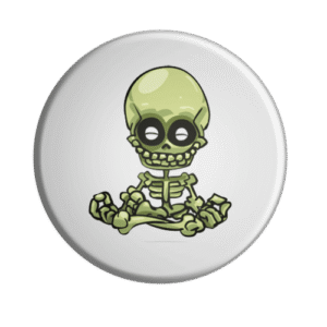 BADGESAGOGO.FR - Badge Squelette zen