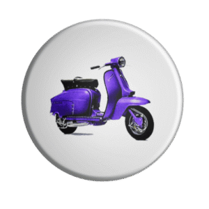 BADGESAGOGO.FR - Badge Vespa violet