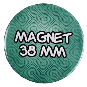 BADGESAGOGO.FR - Magnet 38 mm 100% personnalisé face avant
