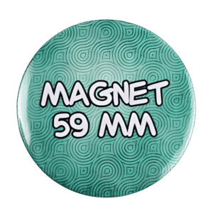 BADGESAGOGO.FR - Magnet 59 mm 100% personnalisé face avant