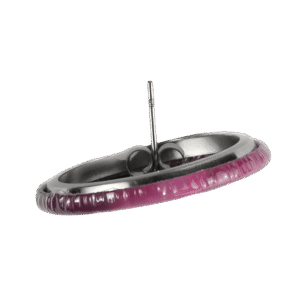 BADGESAGOGO.FR - Paire de boucles d'oreilles 100% personnalisées vue de coté