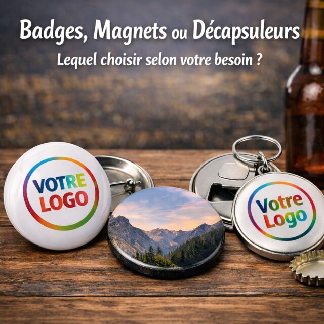 🎁✨ Badge, magnet ou décapsuleur…
Vous ne savez pas lequel choisir pour votre événement ou votre marque ?

Chaque support a un objectif précis : visibilité, souvenir ou utilité.

👉 Découvrez le guide complet :
https://badgesagogo.fr/goodies-personnalises-badge-magnet-decapsuleur/ 

#GoodiesPersonnalisés #Badges #Magnets #Décapsuleurs #MarketingDigital #CommunicationVisuelle #Entrepreneurs #badge #badgedesign #badgespersonnalisés #badgesdesign #magnet #decapsuleurpersonnalisé