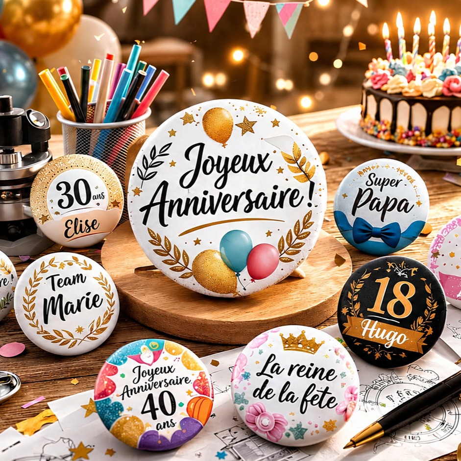 ✨ Le petit détail qui change complètement l'ambiance d'un anniversaire ? 🎉

Un badge personnalisé !

Il fait sourire 😄
Il crée des échanges 🤝
Il embellit les photos 📸
Et il devient un vrai souvenir ❤️

Dans notre nouvel article, découvrez :

🎨 Les styles les plus tendance
🎁 Des idées pour les invités
👧 Des badges pour les enfants
🥳 Des modèles pour les adultes
💍 Des inspirations pour les anniversaires de mariage
📏 Les meilleurs formats
✍️ Des exemples de textes amusants ou élégants

👉 Toutes nos astuces sont ici :
https://badgesagogo.fr/badges-personnalises-anniversaires/

💬 Vous préféreriez un badge drôle ou plutôt élégant ?

#Anniversaire #BadgePersonnalisé #PartyIdeas #DIY #Décoration #Événement #Fête #badge #badgedesign #badges #badgespersonnalisés #badgesdesign
