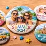 Badges souvenirs personnalisés pour mariage, anniversaire, voyage, été et city trip
